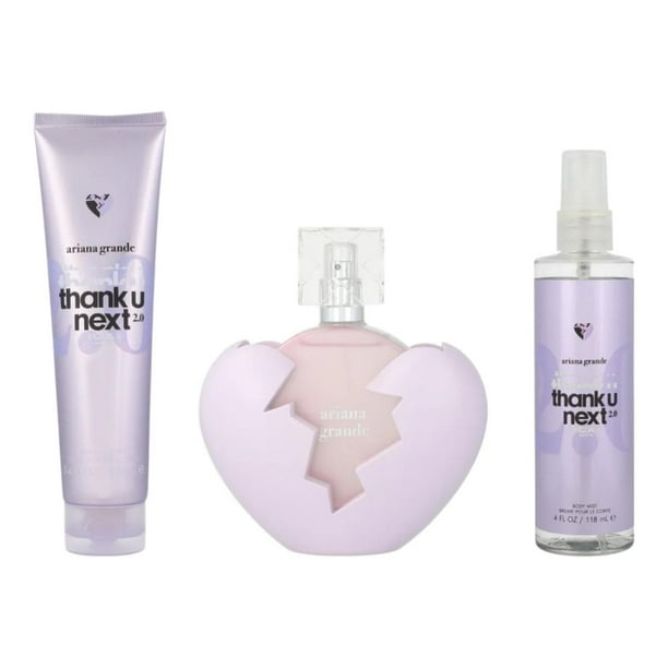 Z4 SET ARIANA GRANDE THANK U NEXT 2.0 3PZS 100ML EDP SPRAY/ BODY MIST 118ML SPRAY/ BODY SOUFFLE 100ML
