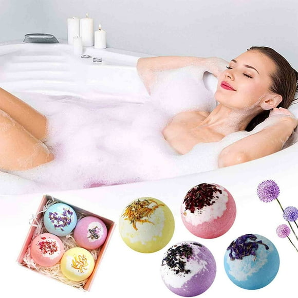 TopLLC 6-Color Home Color Cleaning Bath Ball Essential Oil Skin Bath Emollient Bubble Bubble Bubble Bath Ball