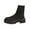 Black 2, variant on Wensltd Fall Shoes for Women Wide Width Round Toe Fashion Solid Color Comfortable Ankle Boots
