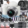 thumbnail image 1 of Cámara Vlog sin Espejo Sony Alpha ZV-E10 con Lente de 16-50 Mm + Pack de 2 Tarjetas de Memoria de 32 Gb + Flash + Trípode + Mochila + Pack de Accesorios ZeeTech (Blanco), 1 of 11