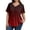Deep Red-50318aa, variant on Trgacdwlo L-5XL Plus Size Womens Top Gradient V Neck Short Sleeve Women's Tunics Hide Belly Summer Vacation Womens Blouse Red XL