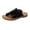 Black, variant on Anuirheih Slide Sandals for Women Summer Open Toe Casual Bowknot Comfy Slip On Cork Foot Bed Beach Slippers(Beige)