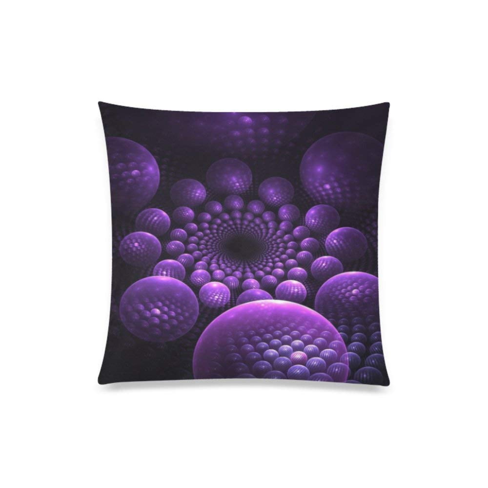 ARTJIA Purple Bubbles Decorative Square Throw Pillow Case Cushion Cover