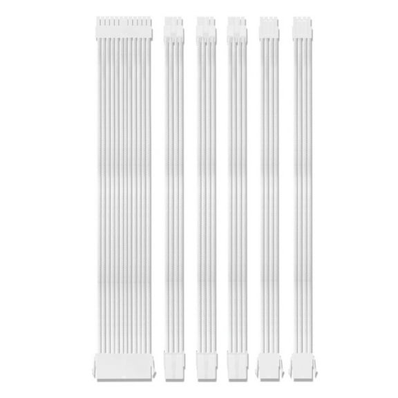 24PIN Mainboard and GPU 6 2Pin PCIE CPU 8PIN Colorful Module Cable Computer 18AWG Power Supply Extension Cable Set 6PCS