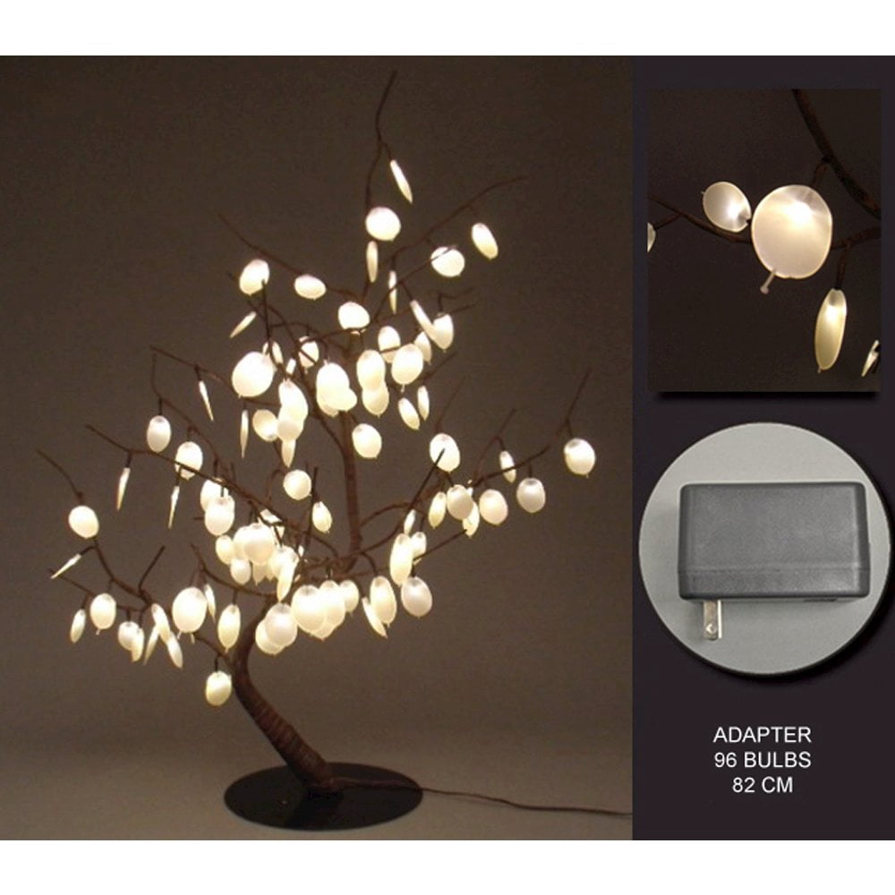 Hi-Line Gift Ltd. Silver Dollar Bonsai Tree - 96 LED