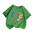 thumbnail image 3 of Sentuca Girls T Shirts, Short Sleeve Valentines Day Shirts, Comfortable Casual Graphic Tees Size 10-11 Years, 3 of 5