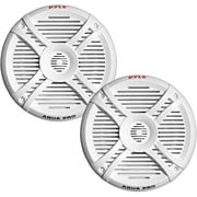 PYLE PLMRX77 - Dual 7.7'' Water Resistant Marine Speakers, 2-Way Full Range Stereo Sound, 280 Watt, White (Pair)
