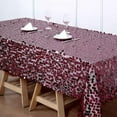 thumbnail image 6 of BalsaCircle 60" x 102" Burgundy Big Payette Sequin Rectangular Tablecloth, 6 of 8