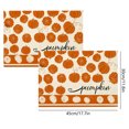 thumbnail image 3 of 2 Pcs Fall Harvest Linen Placemats, Cute Maple Leaf Pumpkin Print Insulated Table Mats for Thanksgiving Party Catering Decorations, 3 of 6