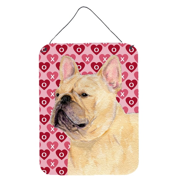 Carolines Treasures SS4485DS1216 French Bulldog Hearts Love and Valentines Day Portrait Wall or Door Hanging Prints