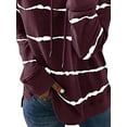thumbnail image 4 of Gvmfive Women Long Sleeve Stripe Hoodies Pullover Loose Tops, 4 of 4