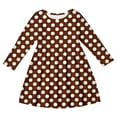 thumbnail image 3 of Kiijoy Girls Polka Dots Print Long Sleeve Dress Casual Crew Neck T-Shirt Dress, Sizes 3-11, 3 of 3