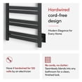 thumbnail image 5 of Heated Towel Warmer for Bathroom - Matte Black Towel Warmer Rack, Wall-Mounted Heated Towel Rack and Dryer with 12 Stainless Steel Bars, Hardwired Electric Bath Towel Heater 120V, Grande, 5 of 15