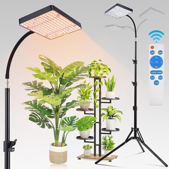 Beiled Grow Light for Indoor Plants, 286 LED Full Spectrum Standing Plant Light, Tripod