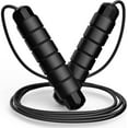 thumbnail image 5 of Cuerda de saltar, cable de cuerda de saltar de velocidad rápida sin enredos con rodamientos de bolas para mujeres, hombres y niños, entrenamiento de cuerda de saltar de acero ajustable, 5 of 5