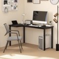 thumbnail image 2 of HOMCOM L-Shaped Desk 57" Corner Computer Desk with Cable Management Black, 2 of 10