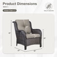 thumbnail image 3 of POCASSY Patio Wicker Chairs Set of 2, All-Weather Wicker Patio Furniture Chairs Set Rattan High-Back Outdoor Armchairs with Cushions, 3 of 9