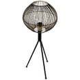 thumbnail image 3 of Iron Table Lamp with Wire Shade - 29.75" - Black and Gold, 3 of 4