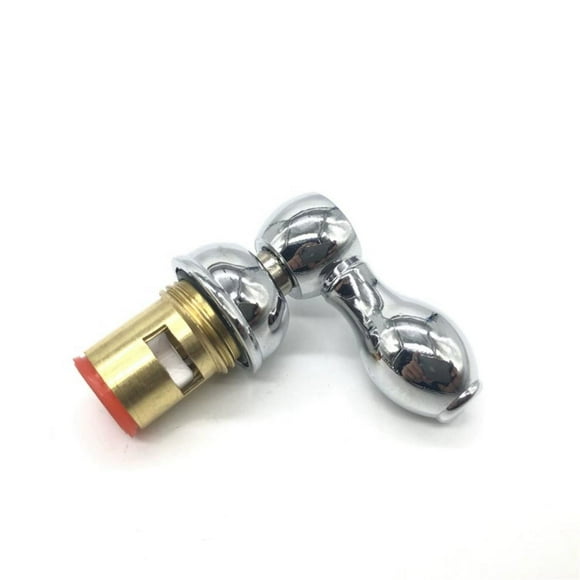 Cartouche de Robinet en Laiton Chromé avec Poignée en Pétale - Largeur 18mm, Hauteur 20mm, Filetages Externes 3/8 Pouces, Valve d'Arrêt, Connexion par Pince - Pièce de Rechange Universelle pour Robinets d'Eau Propre, Y696