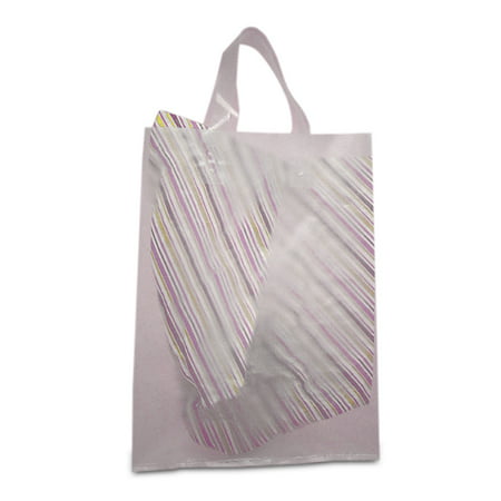 Flat Plastic Handle Bags - 2.5 mil Thick | Quantity: 250 | Width: 9&quot; by Paper Mart - 0