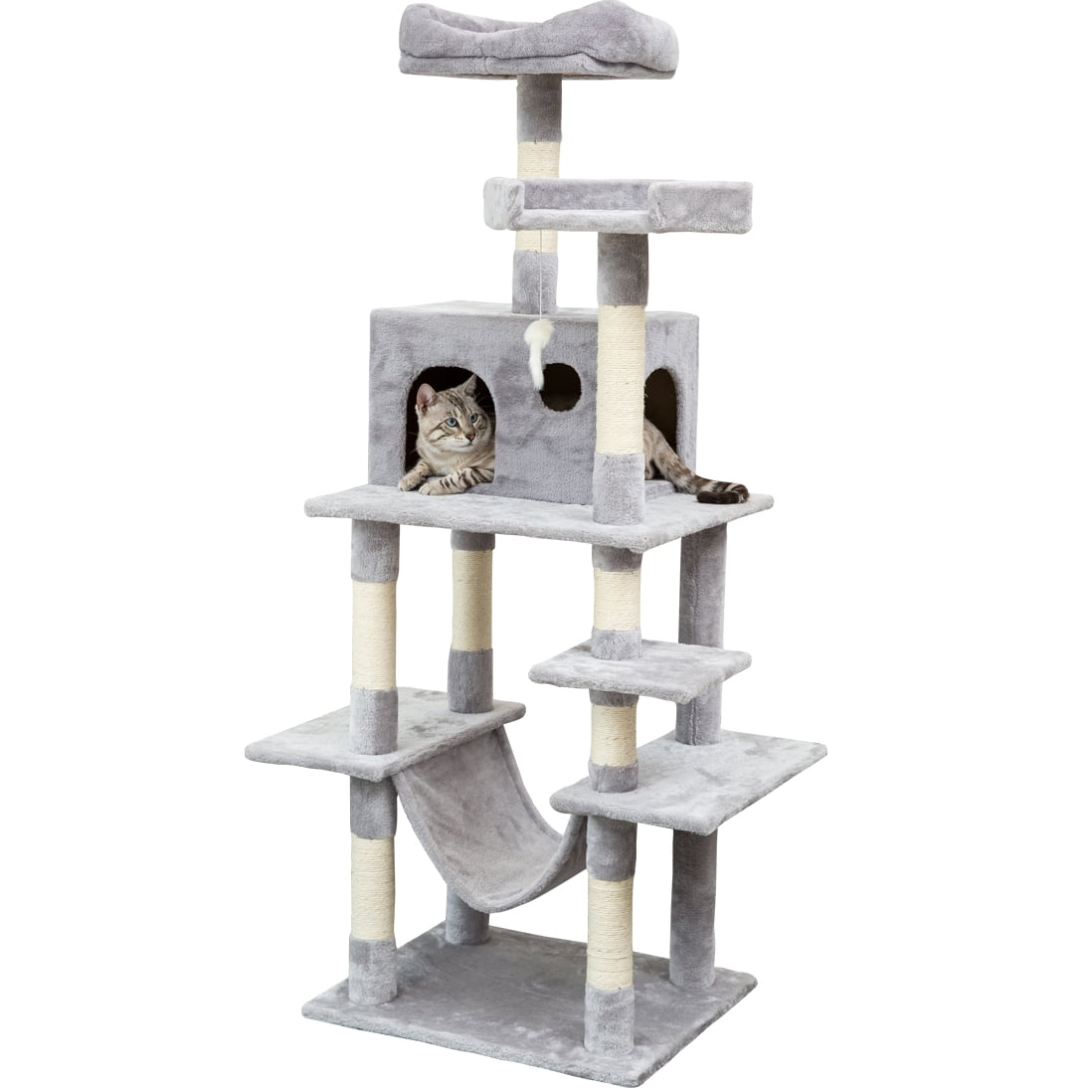 CLEARANCE! Cat Tree Condos for Large Cats, 64" MultiLevel cat Tower