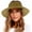 Brown, variant on HAiming Women's Sun Visor Hat Wide Brim Straw Ponytail Summer Beach Hats UV Protection Foldable Packable Cap UPF 50+