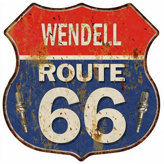 WENDELL Route 66 Sign Shield Metal Gift Man Cave Gift 211110002450