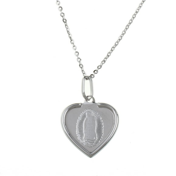 Medalla Virgen de Guadalupe Medalla Italiana Corazón Grabado Laser