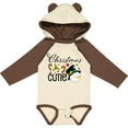 thumbnail image 3 of Inktastic Christmas Cutie snowman Boys or Girls Long Sleeve Baby Bodysuit, 3 of 5