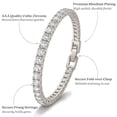 thumbnail image 4 of Kezef CZ Tennis Bracelet for Women – 3mm Cubic Zirconia, 14K White Gold Plated over Brass, 7.5 inch Tennis Bracelet, 4 of 6
