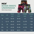 thumbnail image 2 of 3 PACK Big and Tall Mens Boxer Briefs Scrawl Print Plus Size Underwear With Fly Comfy Breathable Boxers, 2 of 5