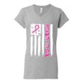 thumbnail image 2 of Survivor Awareness Flag Awareness Womens V-Neck Tee, Heather Grey, 2XL, 2 of 3