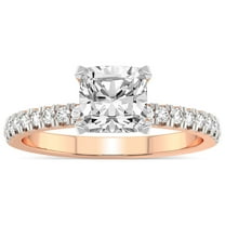 1 Carat IGI Certified Cushion Shape Lab Grown Diamond Engagement Ring | 14K Rose Gold |Serena Eternity Diamond Ring | FG-VS1-VS2 Quality Friendly Diamonds