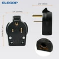 thumbnail image 4 of ELEGRP NEMA 6-30P & NEMA 6-50P Plug, Straight Blade Heavy Duty Angle Plug, 30 Amp 50 Amp 250V 3 Prong Power Plug for Welder/Generator, Industrial Grade, Grounding, 2 Pole 3 Wire, UL Listed, 1 Pack, 4 of 8