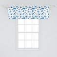 thumbnail image 2 of Ambesonne Nautical Valance Pack of 2, Ocean Animals Silhouettes, 54"X18", Cobalt Blue White, 2 of 4