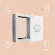 Hakuna Pets White Essential Medium Pet Door for Screens, Doors & Walls up to 2.76 Thick, for Dogs and Cats up to 42 lbs
