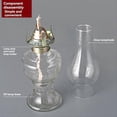 thumbnail image 2 of Rustic Oil Lamp Vintage Glass Coal Lamp Oil Lamps for Indoor Red, 2 of 5