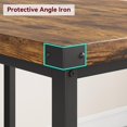 thumbnail image 3 of Eastvita 3-Piece Farmhouse Dining Table Set for 4-Upholstered Benches/Space-Saving Rectangular Kitchen Table Set, 3 of 5
