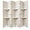 White - Shelves, variant on Room Divider with Shelves, 68.9inch Wood Carved and Louvered Wall Divider Freestanding, 4 Panels Folding Partition Screen for Bedroom Home Office (White)