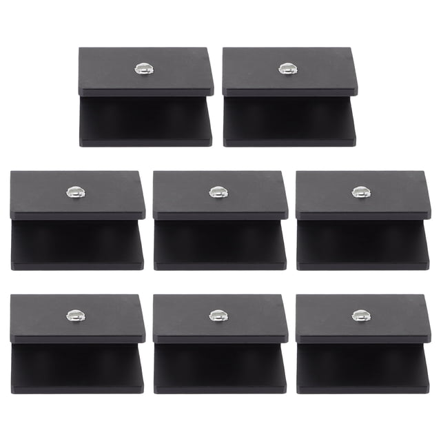 Soportes para estantes con clip para vidrio, soporte de abrazadera, soporte flotante para vasos, gel de sílice, aluminio espacial, 8 piezas