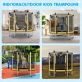 thumbnail image 7 of SENCHO GINSYTALIOR Trampoline 55IN Toddler Trampoline for Kids Children Trampoline with enclosure Easy to assemble Outdoor Indoor Trampoline(Yellow）, 7 of 7