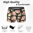 thumbnail image 2 of Men's Boxer Briefs, Apricot Pinkl Rose Flowers Soft Comfy Mens Underwear Boxer Briefs Breathable With Widen Waist, 2 of 7