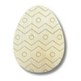 thumbnail image 2 of Unfinished Wood Etched Zig Zag Pattern Egg Shape 24" / 1/8", 2 of 2