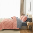thumbnail image 6 of Flymme 7 Pieces Full Size Bed in a Bag Pink Comforter Set with Sheets Modern Quilted Diamond Bedding Sets Complete Full Bed Sets for Bedroom Decor, 6 of 8