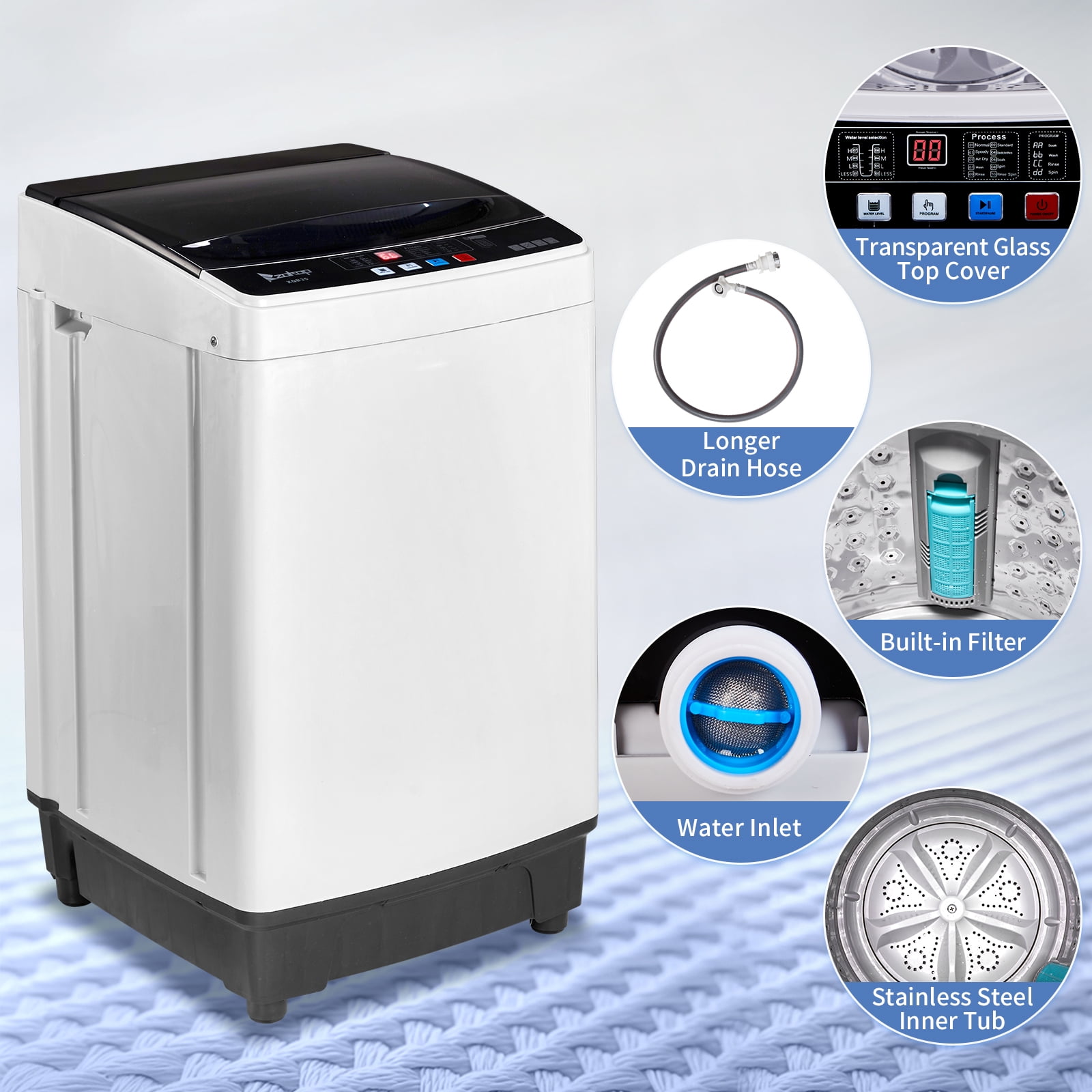 Ktaxon Compact 26lbs Twin Tub Portable Washer, Semi