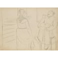 thumbnail image 2 of Edgar Degas 24x19 Black Ornate Framed Double Matted Museum Art Print Titled: Brothel Scene (1877), 2 of 5