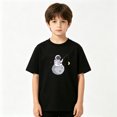thumbnail image 2 of Astronaut Moon Fishing Boys Graphic Tees Space Kids T-Shirt 100% Cotton Short Sleeve Tops Ages 4-13Y, 2 of 5