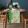 thumbnail image 2 of Easter Bunny Table Runner - 70 Inch Long, Kitchen Dining Table Runner Dresser Scarves, Spring Easter Eggs Chicken Sage Green Plaid Farmhouse Decor for Coffee Tables Wedding Party Banquet, 2 of 8