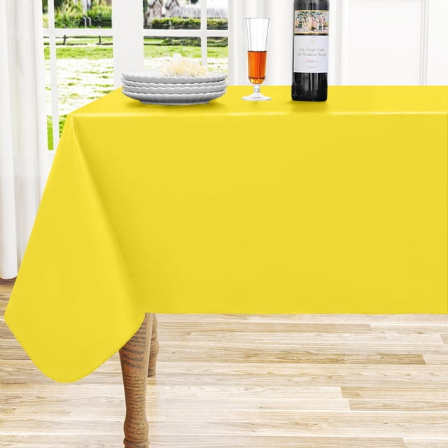 Mantel cuadrado Homing de vinilo impermeable, 150 x 150 cm, color amarillo
