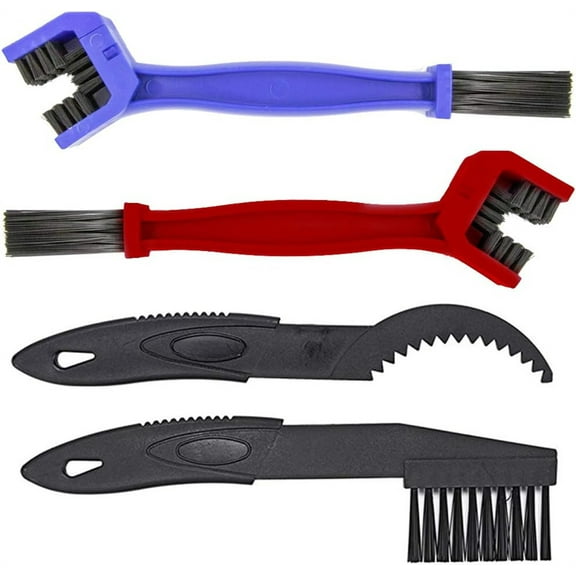 NOGIS Motorcycle Chain Cleaning Brush Kit Cleaner for Motorcycle, Bicycle and Mountain Bike – 4 Pcs Cleaning Brush Tool - Bike Cleaning Tool – Bicycle Chain Cleaner